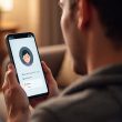 online dating profile with hidden deception, symbolizing catfishing in modern dating.