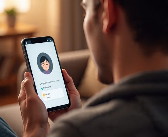 online dating profile with hidden deception, symbolizing catfishing in modern dating.