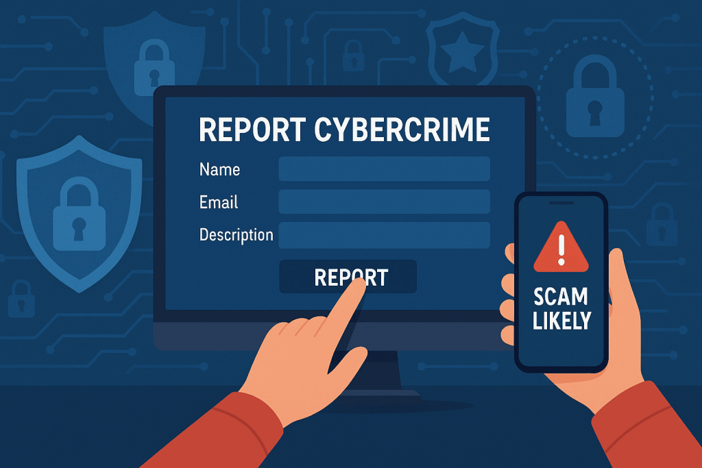 Reporting online blackmail to authorities