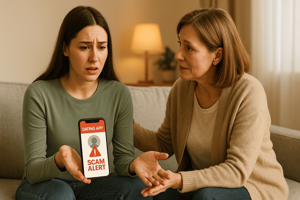 Person seeking romance scam help and emotional support