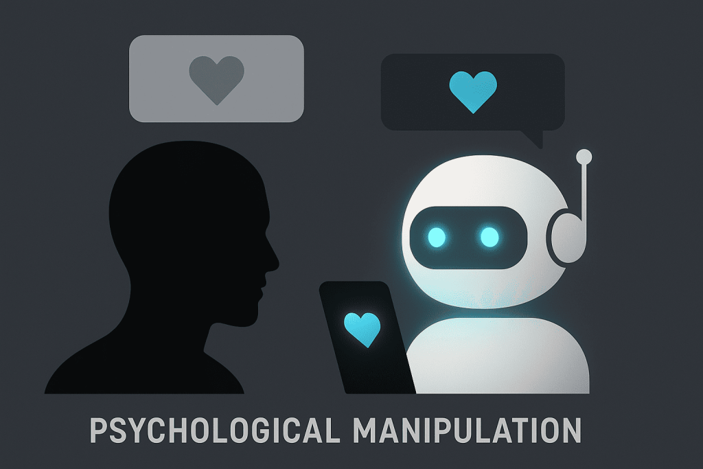 AI bot mirroring human emotions during online chat.