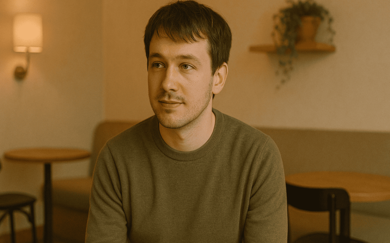 Introverted man thinking about improving his dating life