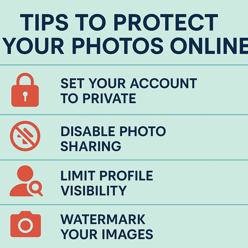 steps to protect your online photos from scammers