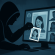 scammer downloading personal photos from the internet