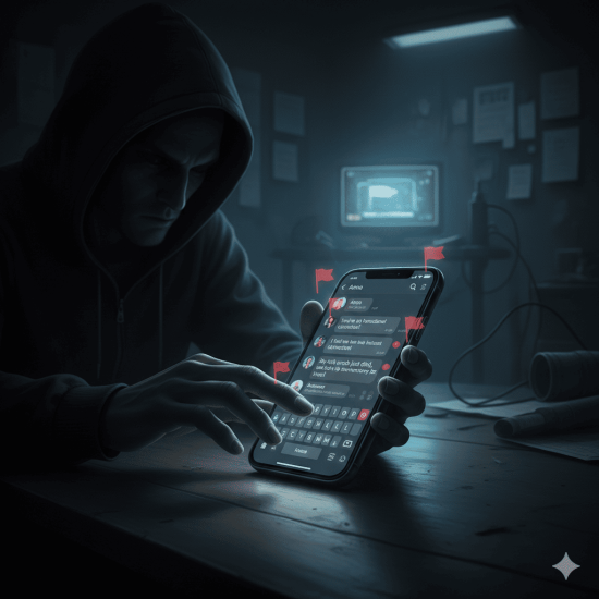 How scammers script online messages