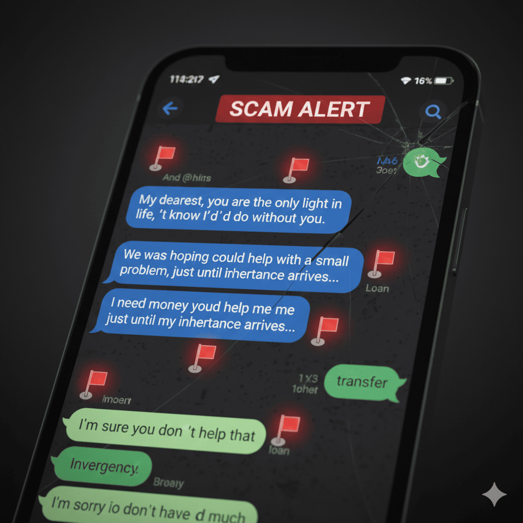 Scammer sending fake messages on social media